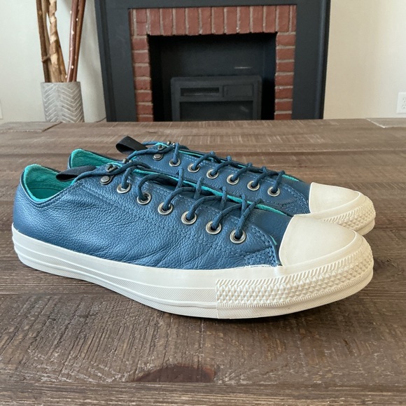 Converse Chuck Taylor All Star Desert Storm Blue Leather Low Top Size 12 Men - Picture 2 of 10